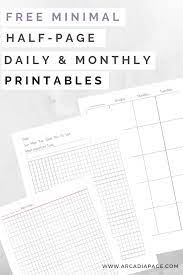 From business invoices to custom fax sheets, you can create a variety of styles right from your own computer. Free Minimal Half Page Planner Printables