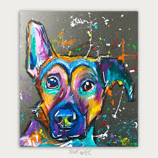 Colorful Dog Art Custom Dog Paintings