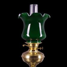 Solid Green Coloured Tulip Oil Lamp