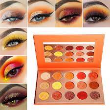 makeup eyeshadow palette red orange