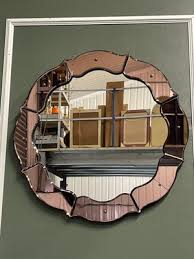 Art Deco French Convex Wall Mirror