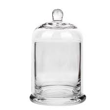 Empty Luxury Black Green Glass Bell Jar