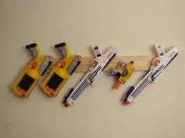 Have a bunch of nerf guns laying around and want to get them. Nerf Gun Rack Pistol Rack Holds 5 Pistols New 137808051