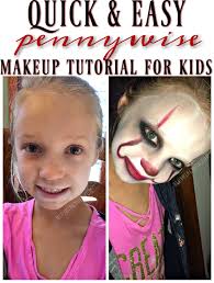 pennywise the clown makeup tutorial for kids quick easy it clown
