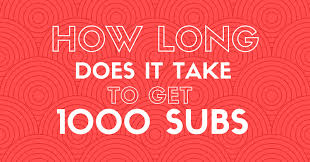 How Long Does It Take To Get 1 000 Subscribers On Youtube