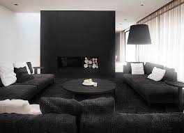 Black Fireplace Interior Design Ideas