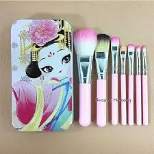 brush set cartoon tin case pink
