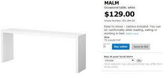Malm Occasional Table Ikea Malm Bed Table