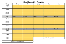 Time Table Work Book Chart Template Table Template