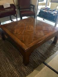 henredon wood coffee table form