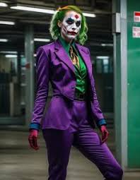 female joker costume fancy dress face