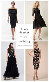 black dresses for wedding guests