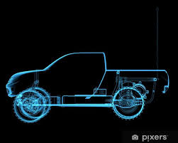 toy car 3d xray blue transpa