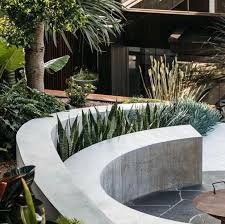 Outdoor Gardens Design Concrete Bench
