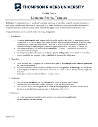A critique paper is an sample writing genre that summarizes and article a critical evaluation of a concept or work. Download Literature Review Template 01 In 2021 Literature Review Outline Research Writing Writing Templates