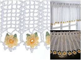 gorgeous crochet curtain with flower
