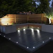 Details About Set Of 8 Ip67 Round Cool White Led Decking Ground Plinth Light Kit