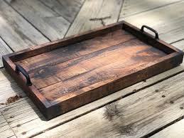 Rustic Wood Farmhouse Serving Tray