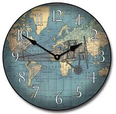 Round The World Map Clock