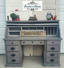 Besides, the desks have many compartments and drawers and will thus keep all items in the right manner. Custom Gray Roll Top Desk Roll Top Desk Desk Makeover Diy Diy Furniture Renovation