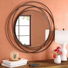 Aziana Round Metal Wall Mirror
