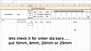 Bbs In Excel Steel Calculation In Excel Sheet