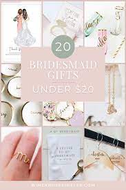 bridesmaid gifts under 20