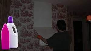 remove wallpaper with fabric softener