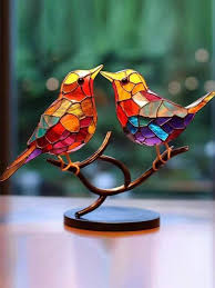1pc Modern Metal 3d Colored Bird