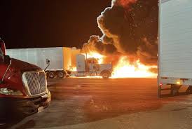 Big Rigs Burn At Texas Truck Stop