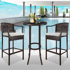 Pe Rattan High Bar Stools Chair