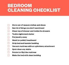 spring cleaning checklist a room by