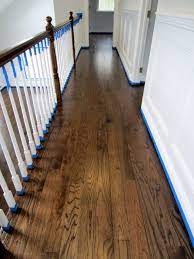 red oak refinished with jacobean stain