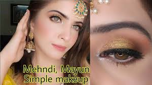 mehndi mayun easy simple makeup