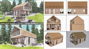 3d Model Alpine Style House Bungalow