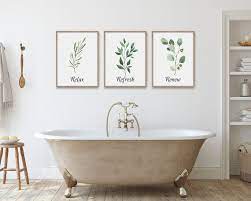 Relax Refresh Renew Bathroom Wall Decor