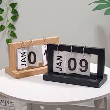 wooden flip chart card number perpetual