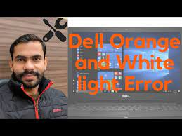 dell orange and white light blinking