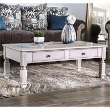 4 Drawer Coffee Table In Antique White