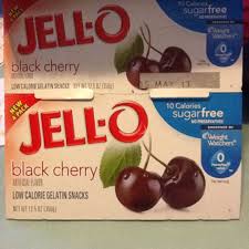 jell o sugar free black cherry