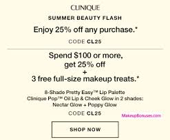 clinique 25 off plus free gifts