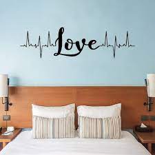 Love Wall Decal Heartbeat Line Living