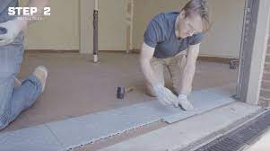 how to tile a garage floor video