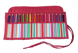 makeup brush and pencil roll up case