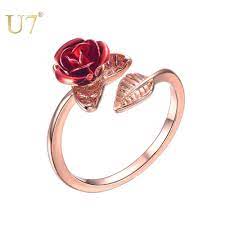 Venta > anillo rosa flor > en stock