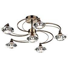 Luther 6light Semi Flush Cw Crystal