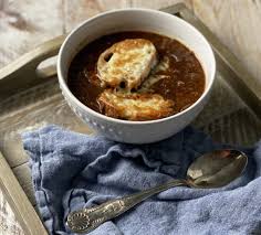 red wine french onion soup with gruyere