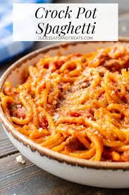 crock pot spaghetti easy dinner