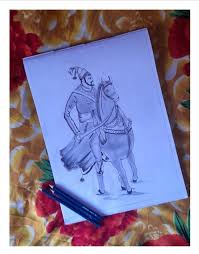 shivaji maharaj handmade pencil sketch