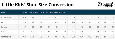 shoe size conversion zappos com